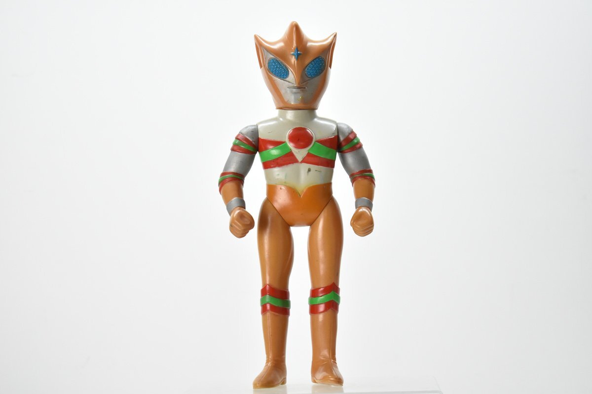 当時物 ブルマァク トリプルファイター 面取れ ソフビ マスク 約30cm 希少 ブルマァク トリプルファイター 面取れ ソフビ 人形 約30cm