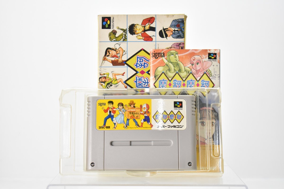 Sigma SFC SHVC-MM 摩訶摩訶 箱説付き ソフト起動OK[シグマ][マカマカ][RPG][スーパーファミコン][レトロ][当時物]H
