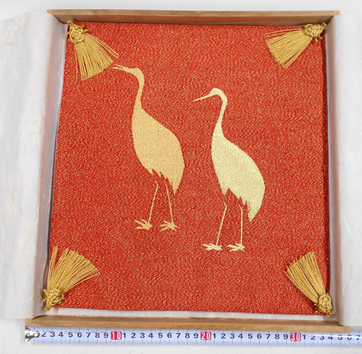  столица ... тканый ... flat . гора человек произведение высококлассный fukusa .. журавль 2 перо .. предмет черепаха . имеется вместе коробка [ta150]