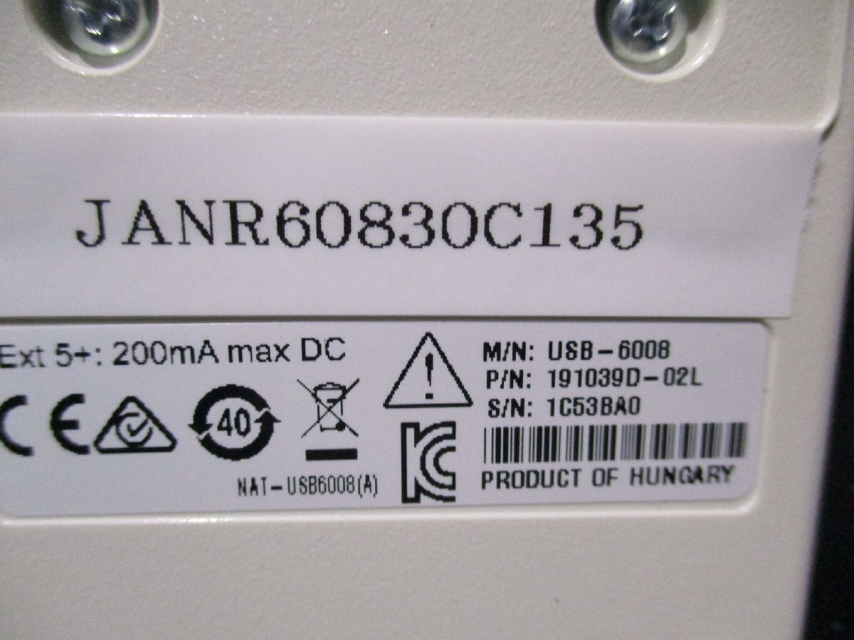 中古National Instruments USB-6008 Data Acquisition Device, NI DAQ, Multifunction(JANR60830C135)