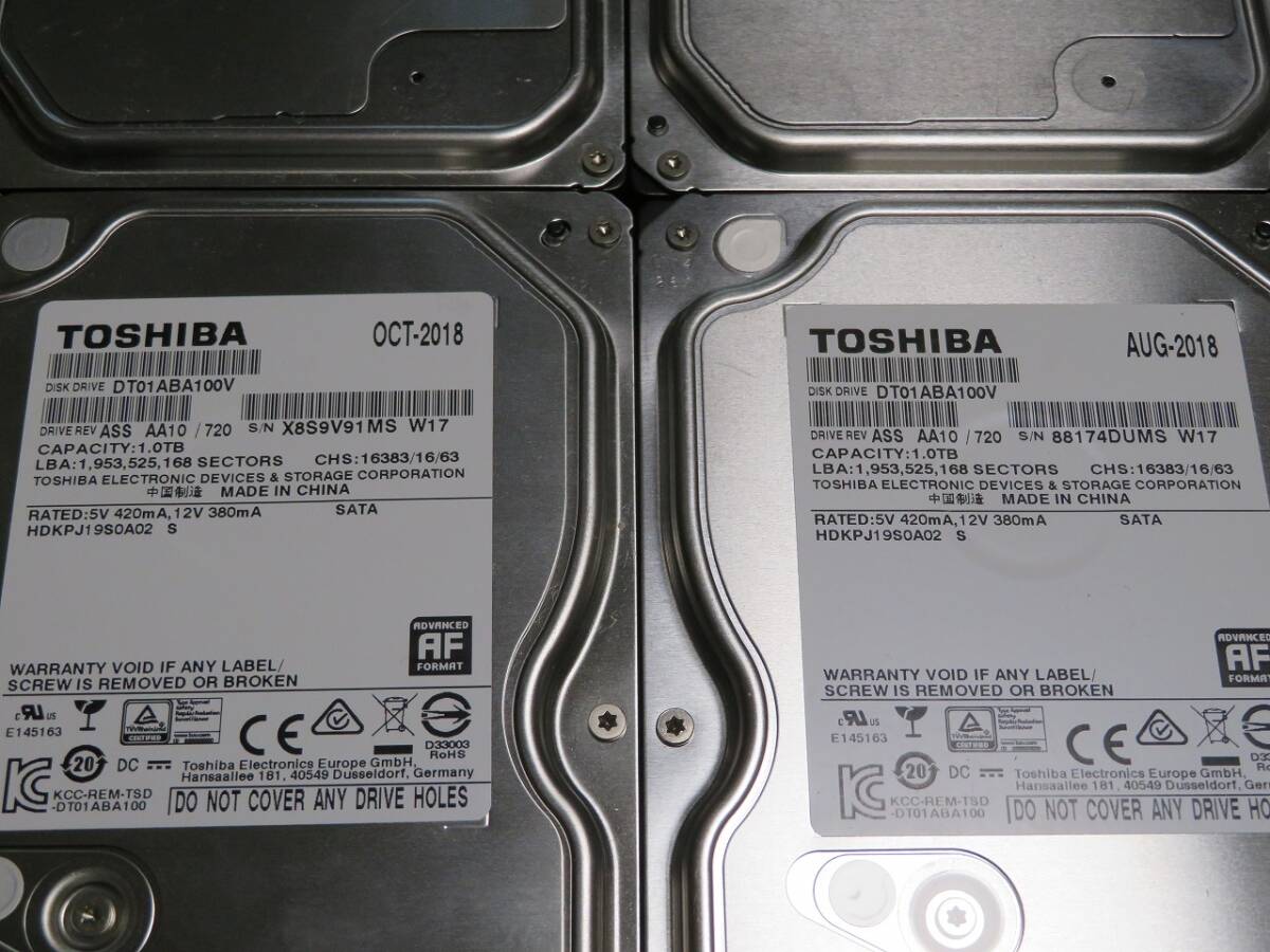 ジャンク HDD 1TB 6台/ 東芝TOSHIBA DT01ABA100V 6台(1TB ジャンク HDD 1TB 6台/ 東芝TOSHIBA DT01ABA100V 6台(1TB