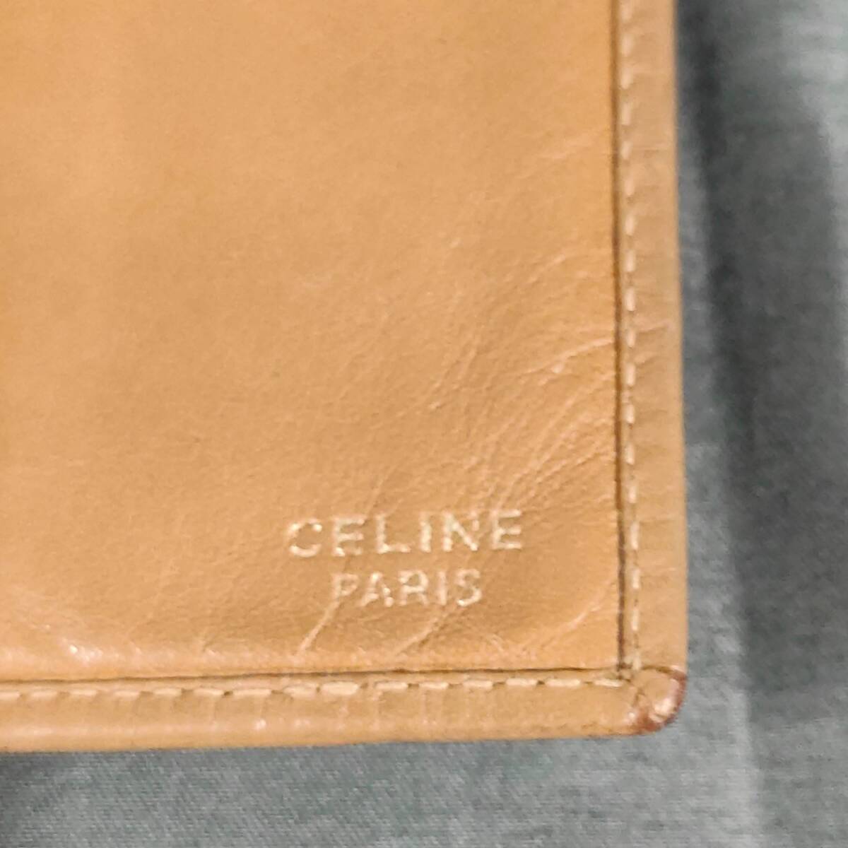 060925 276339 CELINE Celine folding twice purse Macadam pattern Brown × beige group color uo let brand small articles 