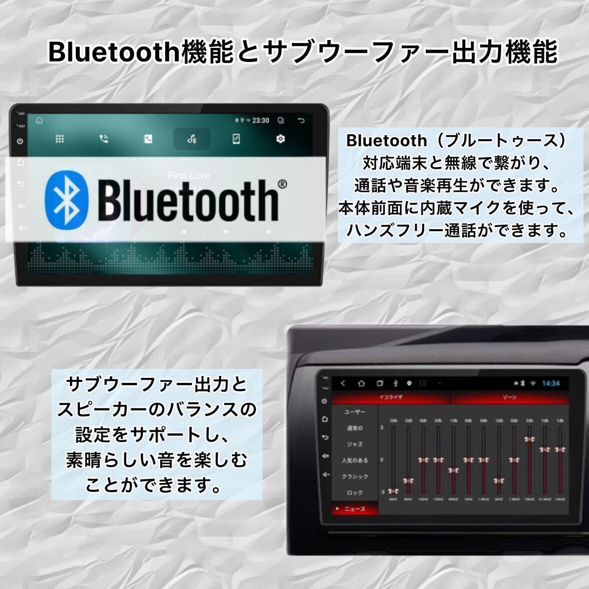 Android навигационная система 2GB+32GB10 дюймовый радио Bluetooth Carplay androidauto камера заднего обзора дисплей аудио зеркало кольцо Android 13