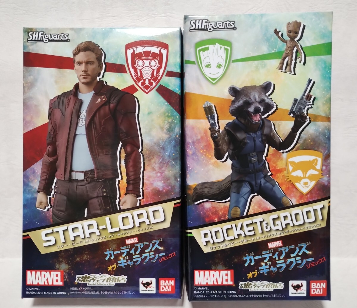 新品未開封★S.H.フィギュアーツ スター・ロード と ロケット & ベビー・グルート(ガーディアンズ オブ ギャラクシー)★バンダイ 魂Web限定
