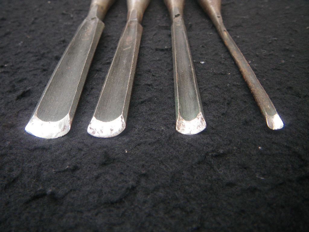 突き鑿 丸 4本 15mm 12mm 9mm 5mm 突き鑿 丸 4本 15mm 12mm 9mm 5mm