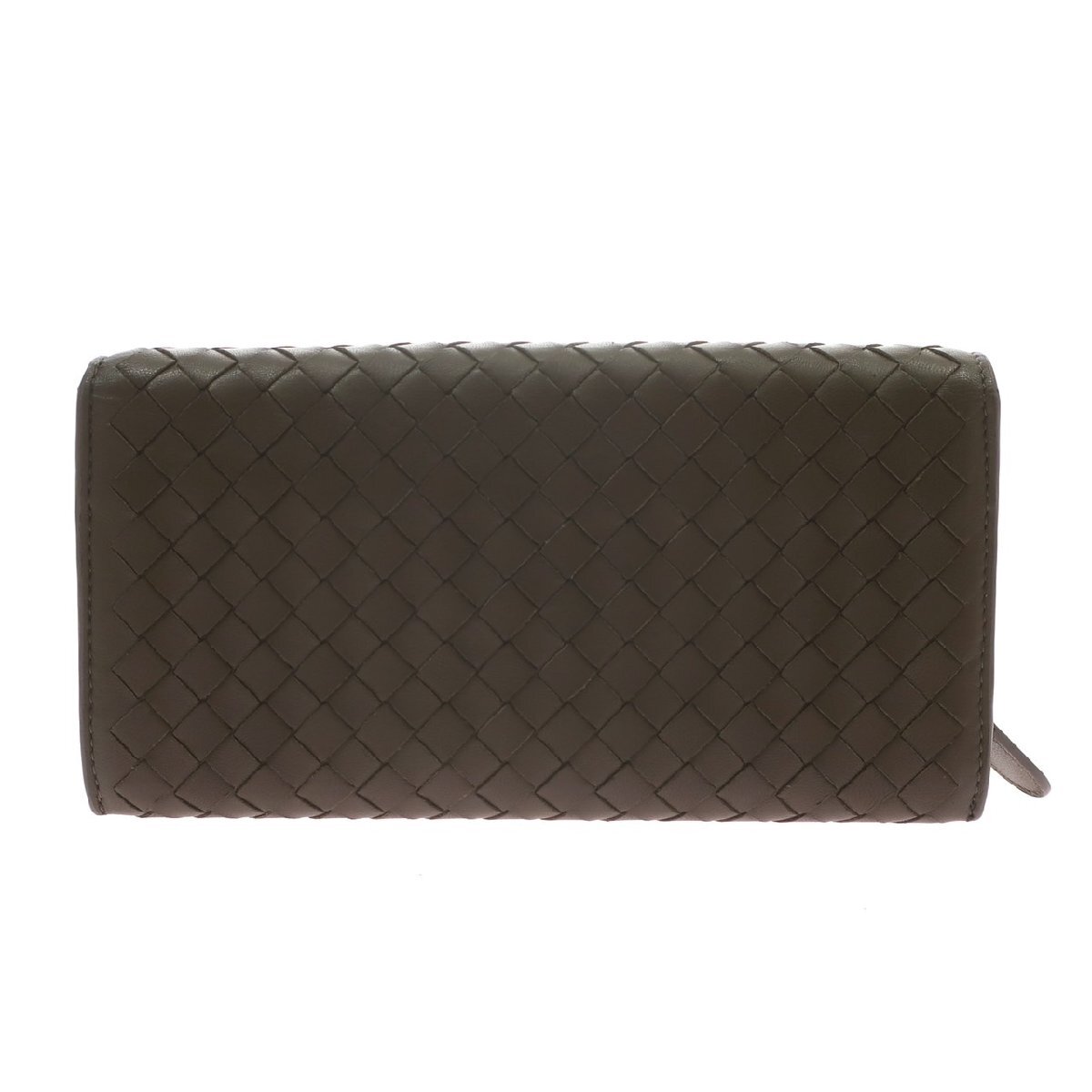 【新品同様】BOTTEGAVENETA ボッテガヴェネタ イントレチャート 長財布 150509 レザー オリーブグリーン ウォレット メンズ レディース
