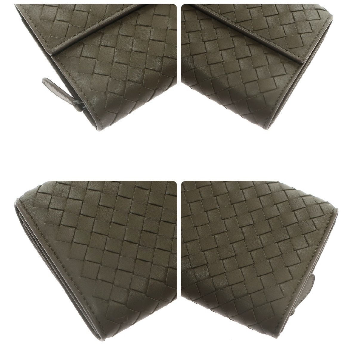 【新品同様】BOTTEGAVENETA ボッテガヴェネタ イントレチャート 長財布 150509 レザー オリーブグリーン ウォレット メンズ レディース