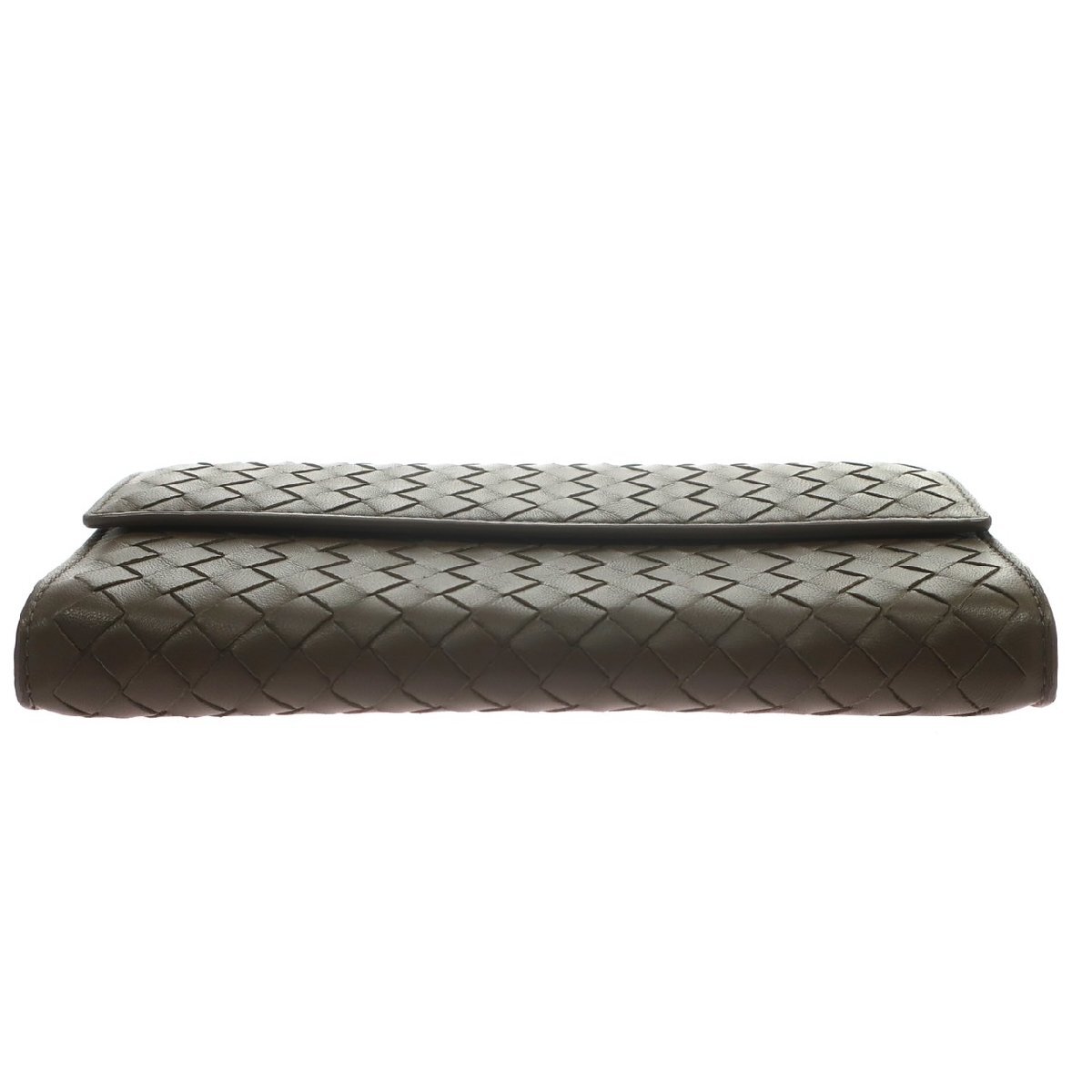 【新品同様】BOTTEGAVENETA ボッテガヴェネタ イントレチャート 長財布 150509 レザー オリーブグリーン ウォレット メンズ レディース