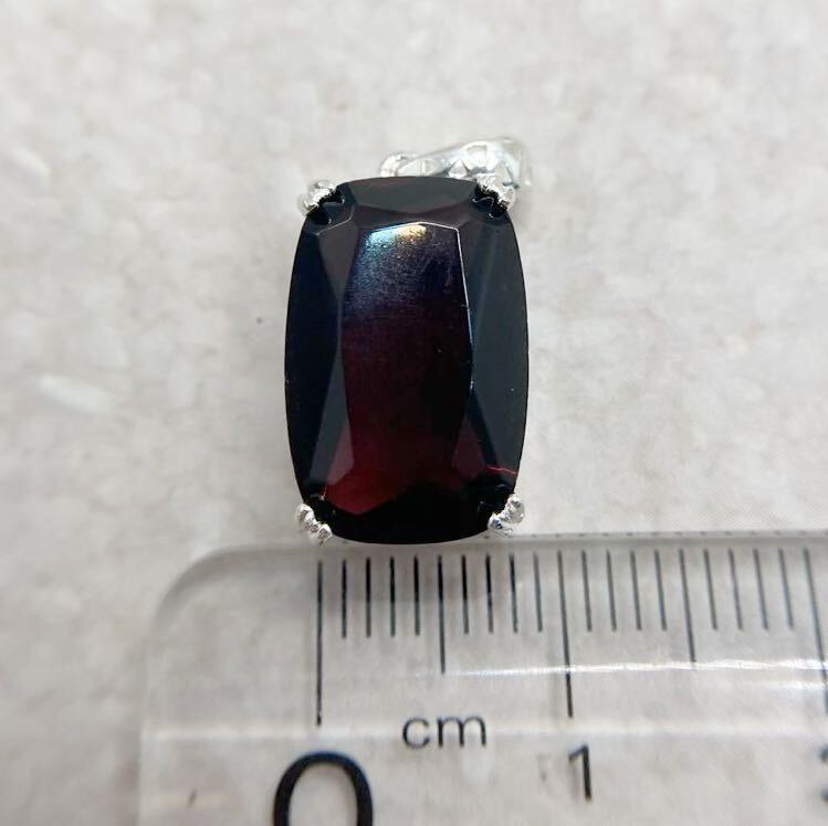 ★ガーネットのクラシカルデザインペンダントトップ★レディースネックレスシルバー925刻印キュービックジルコニア新品宝石Y-RSHOP_画像5