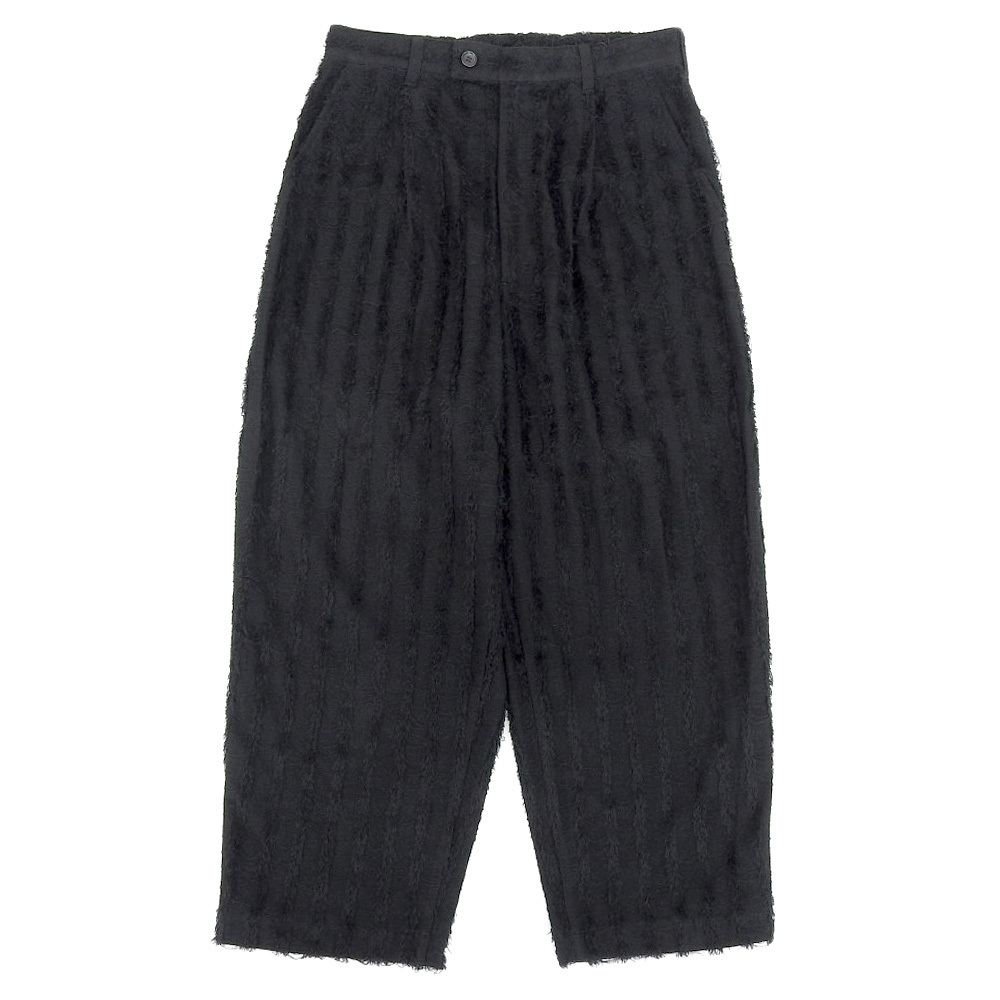 美品 JUNYA WATANABE MAN ジュンヤワタナベマン コットン100% フリンジデザインパンツ メンズ ブラック S 23AW WL-P036