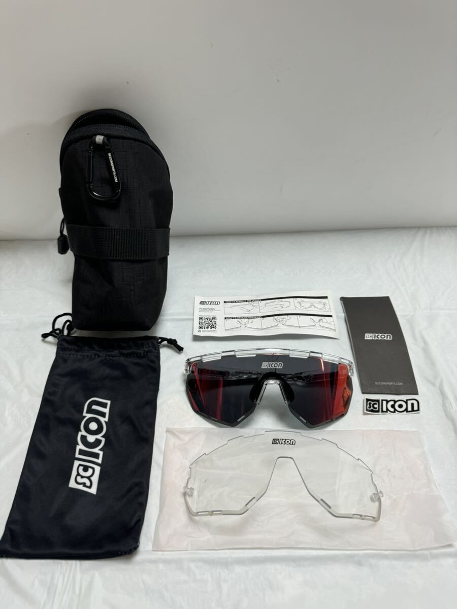 美品】scicon シーコン AEROWING サングラス スペアレンズ付属 美品】scicon シーコン AEROWING サングラス スペアレンズ付属