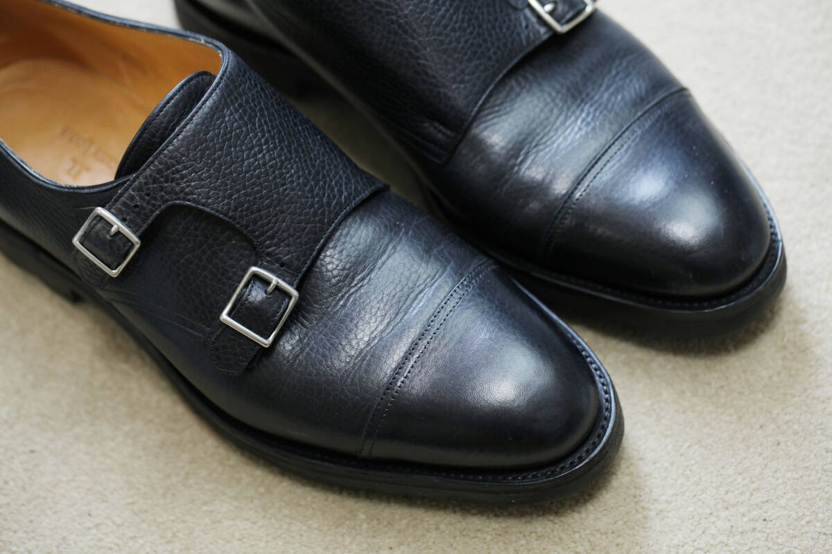 JOHN LOBB 本革 ダブル モンクストラップ ブラック【USED】