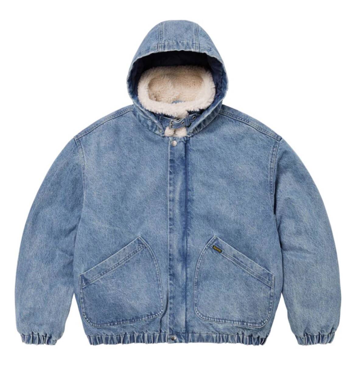 Supreme 24FW Faux Shearling Lined Bomber Jacket Denim L Supreme 24FW Faux Shearling Lined Bomber Jacket Denim L