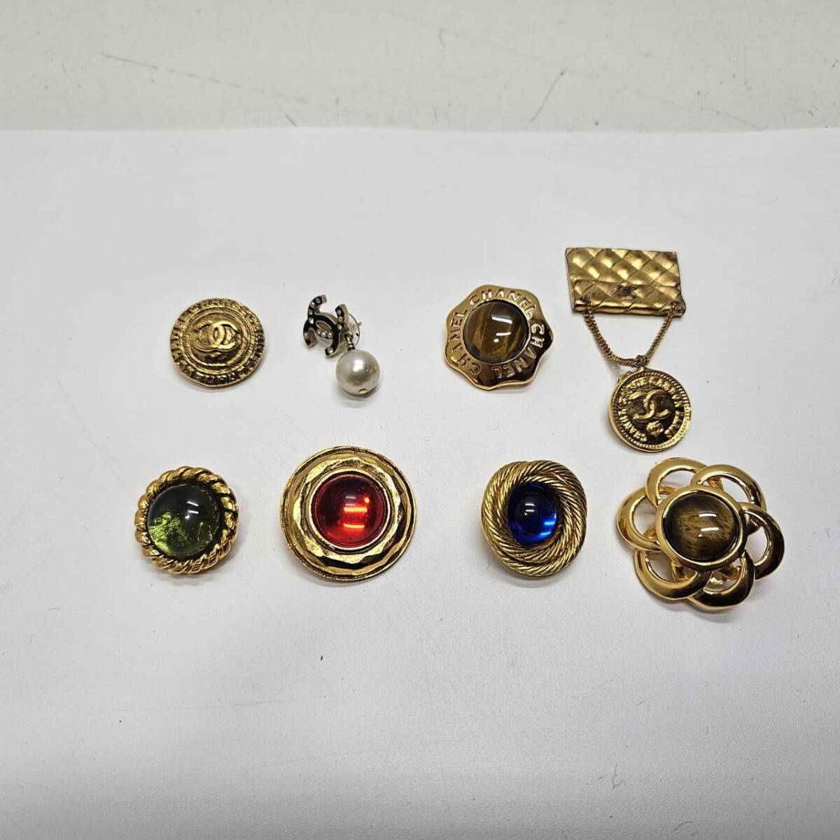 【1円スタート】CHANEL　シャネル　イヤリング　ピアス　片耳　8個　まとめ　セット