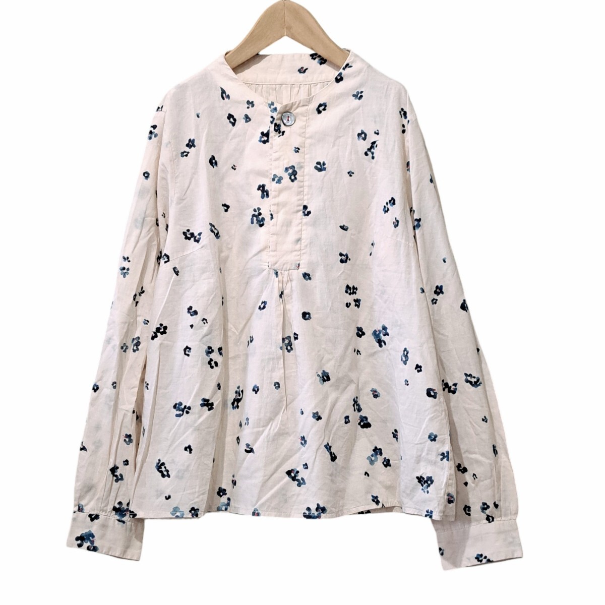 美品 パラスパレス Pal'las Palace インディゴ染 花柄 コットン 美品 パラスパレス Pal'las Palace インディゴ染 花柄 コットン