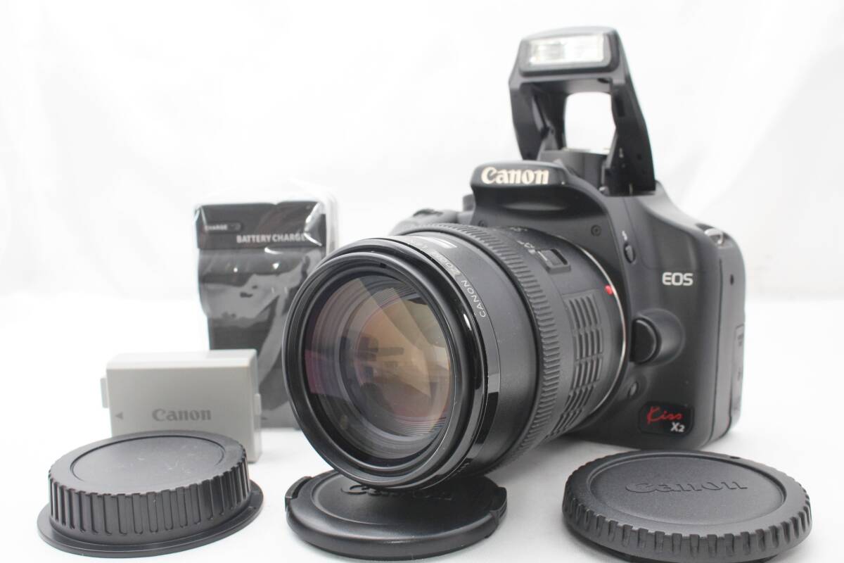 ★【限定！極上美品 スターティングセット】 Canon EOS Kiss X2 ★ EF35-105mm F3.5-4.5 バッテリー充電器付き ★ 20240922