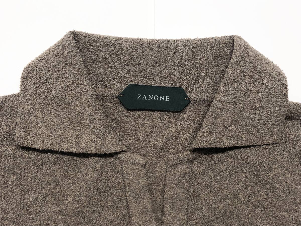 新品未使用 ZANONE(ザノーネ) ブークレ Vネックポロシャツ 50 新品未使用 ZANONE(ザノーネ) ブークレ Vネックポロシャツ 50