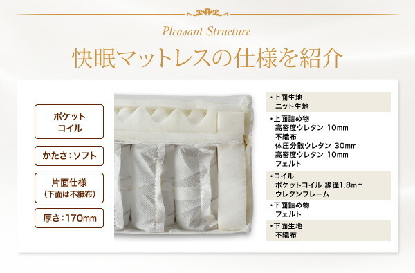 日本人技術者設計 快眠マットレス ホテルスタンダード ポケット 日本人技術者設計 快眠マットレス ホテルスタンダード ポケット