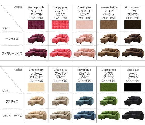 カバーリングコーナーカウチソファ Colorful Living Selection カバーリングコーナーカウチソファ Colorful Living Selection