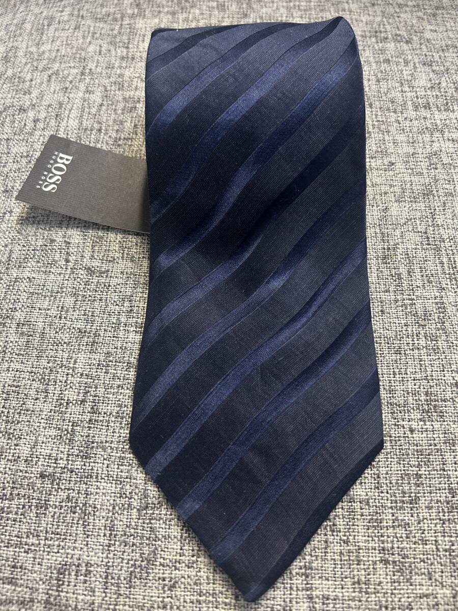BOSS ネイビー ネクタイ HUGO BOSS(ヒューゴボス) / ネクタイ/シルク/ネイビー/総柄