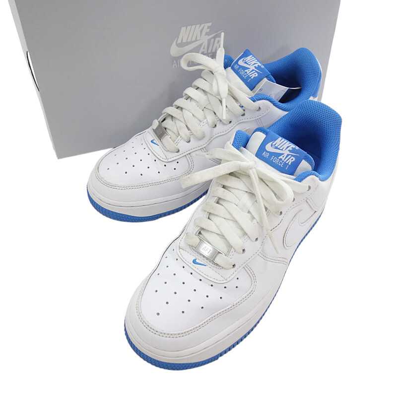 【特別価格】NIKE Air Force 1 Low University Blue スニーカー ホワイト/ブルー サイズ メンズ24.5cm