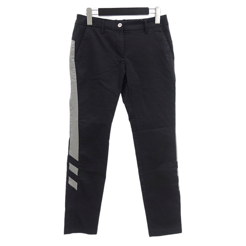 DESCENTE GOLF GOLF ゴルフ サイド ロゴ ロング パンツ ブラック サイズ レディースM