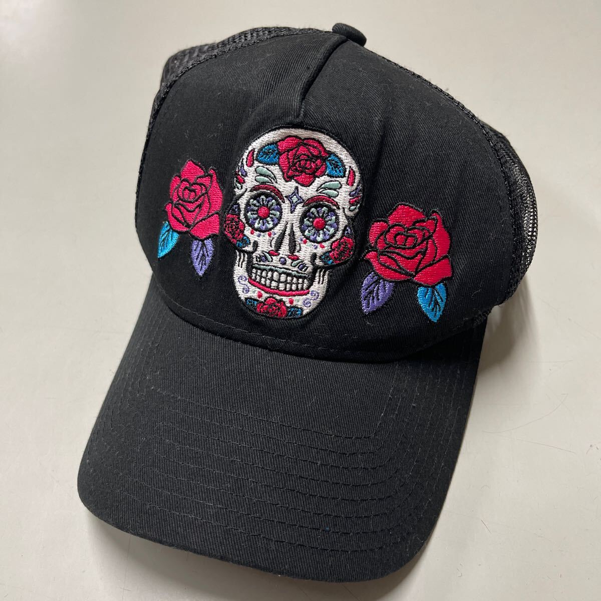 ニューエラ メッシュキャップ 帽子 CAP ブラック 黒 メキシカン 刺繍 キッズ 子供 kids レディース NEW ERA スカル 薔薇 バラ