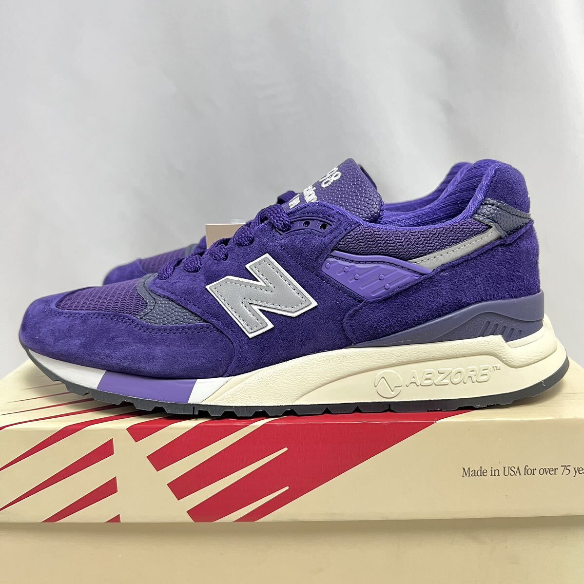 26cm 新品 ニューバランス USA製 998 アメリカ製 NEWBALANCE 紫 26cm 新品 ニューバランス USA製 998 アメリカ製 NEWBALANCE 紫