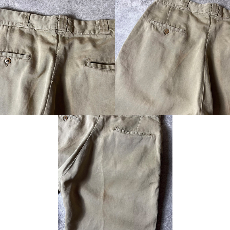 60s US ARMY 米軍実物 ノータック コットン チノ パンツ / 60 60s US ARMY 米軍実物 ノータック コットン チノ パンツ / 60