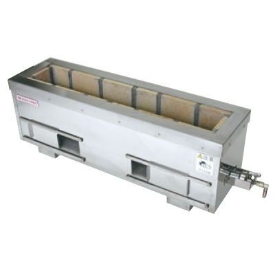 コンロ 耐火レンガ木炭コンロ 火起シバ-ナ-付 SC-12022B 13A(都市ガス) /送料別 幅1315×奥行220×高さ300