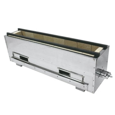 コンロ 耐火レンガ木炭コンロバーナー付(組立式)NST-9022B 13A(都市ガス) /送料別 幅1015×奥行225×高さ300