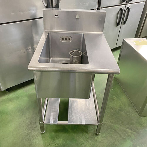 一槽シンク 台付き BGあり 業務用 中古/送料別途見積