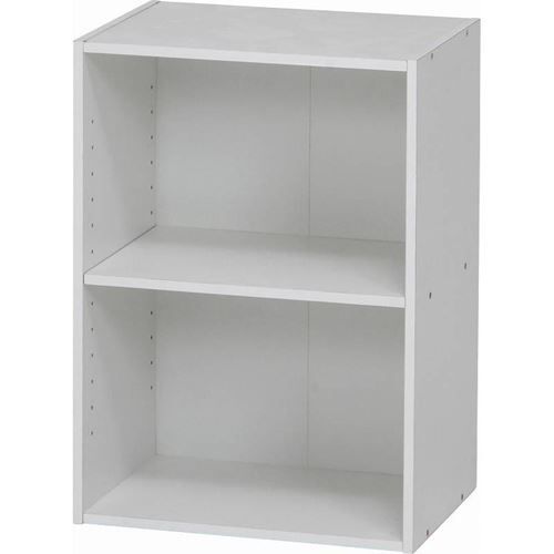 カラーボックス 可動棚2段 WH (セット数：2) /業務用/新品/送料別