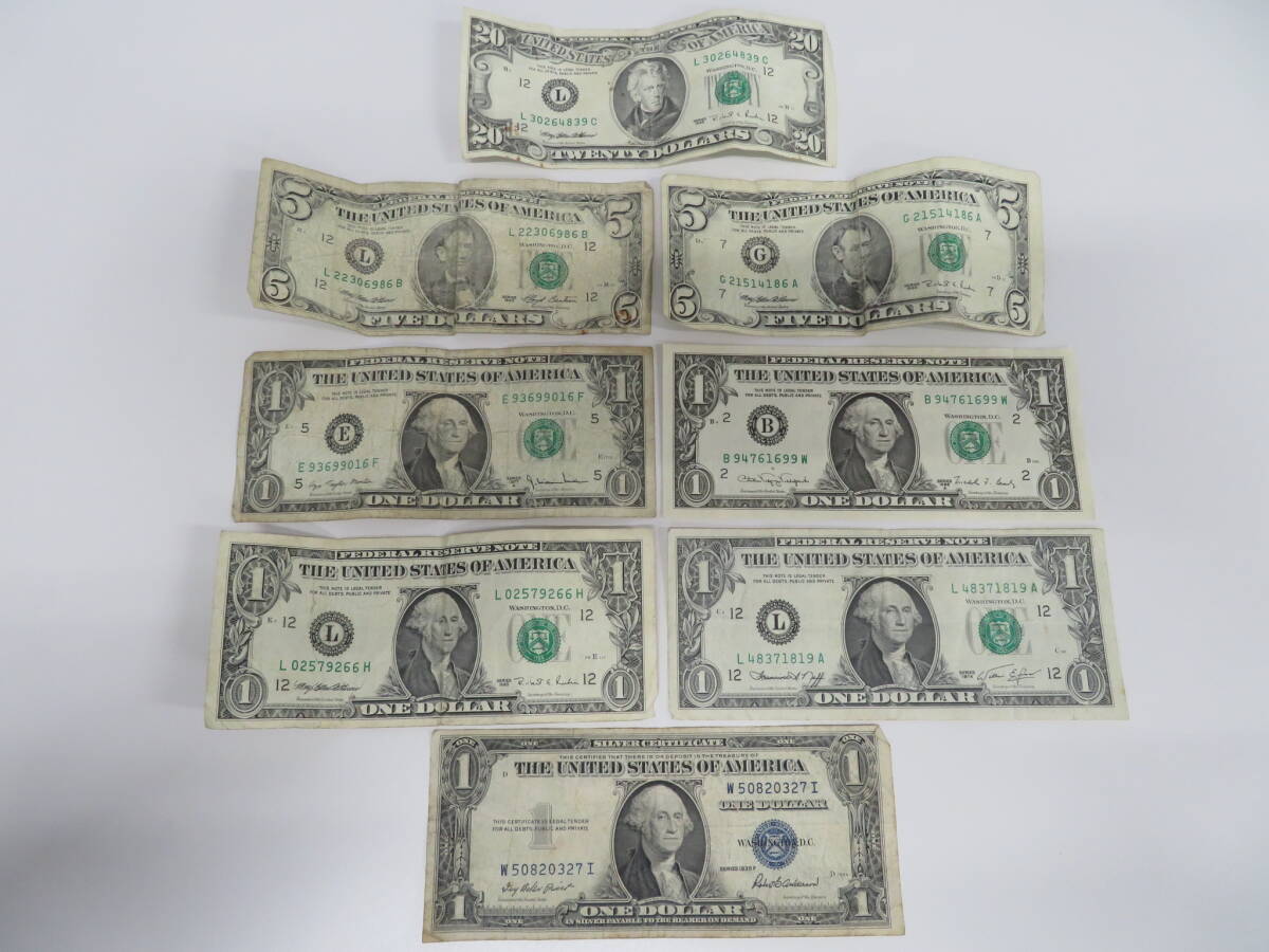 ドル紙幣 いろいろ 8枚 おまとめ ドル 紙幣 外国紙幣 激安1円スタート