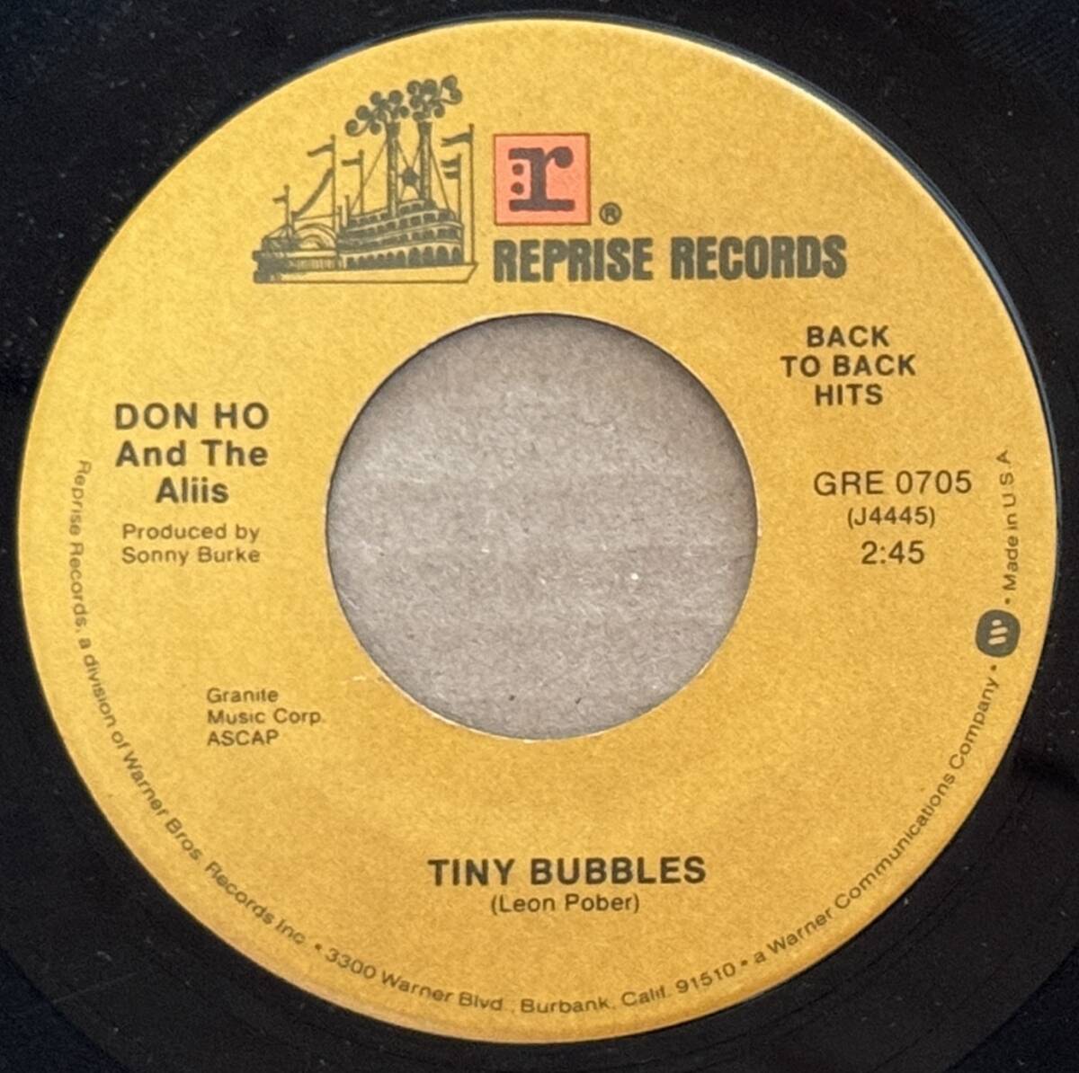 その他 AOR I 45RPM Don Ho And The Aliis - Tiny Bubbles/Do I Love You?