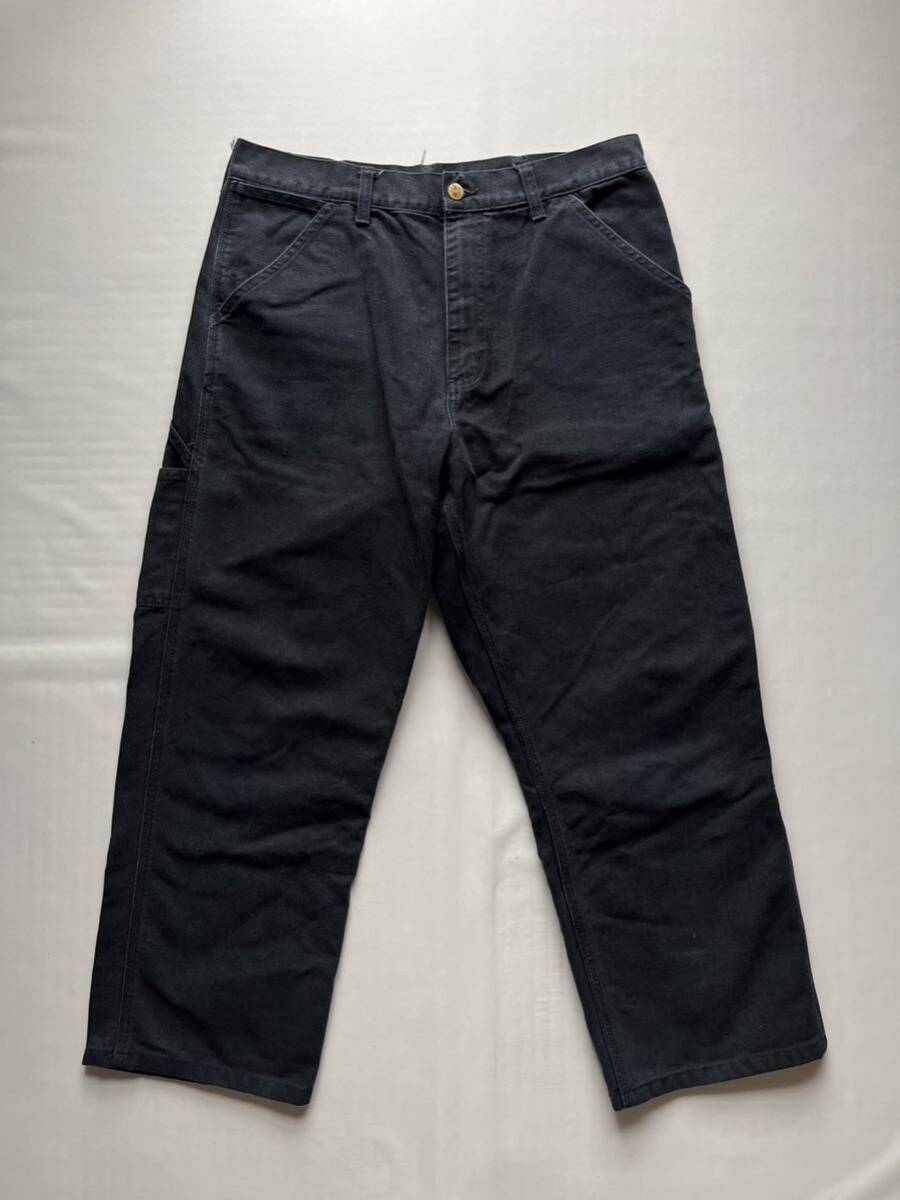 チュニジア製 carhartt WIP メンズ W34相当 ブラック 黒 ダック チュニジア製 carhartt WIP メンズ W34相当 ブラック 黒 ダック