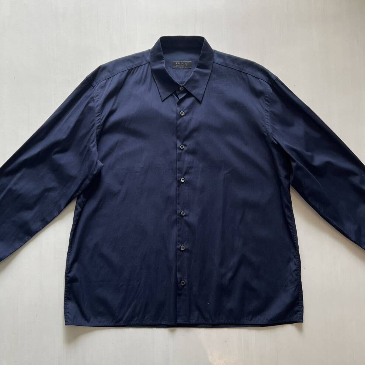 Bibian 比比昂 - 1998SS PRADA ボックス シャツ 紺色 イタリア製 Bibian 比比昂 - 1998SS PRADA ボックス シャツ 紺色 イタリア製