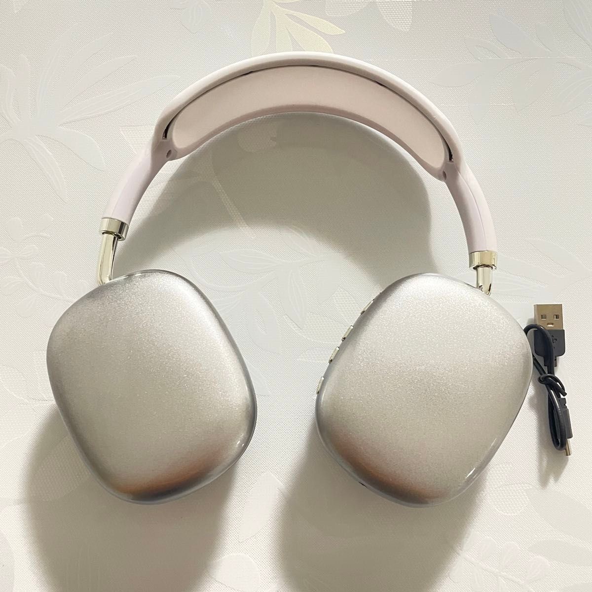 ワイヤレスヘッドホン シルバー ヘッドフォン Bluetooth ワイヤレスヘッドホン シルバー ヘッドフォン Bluetooth