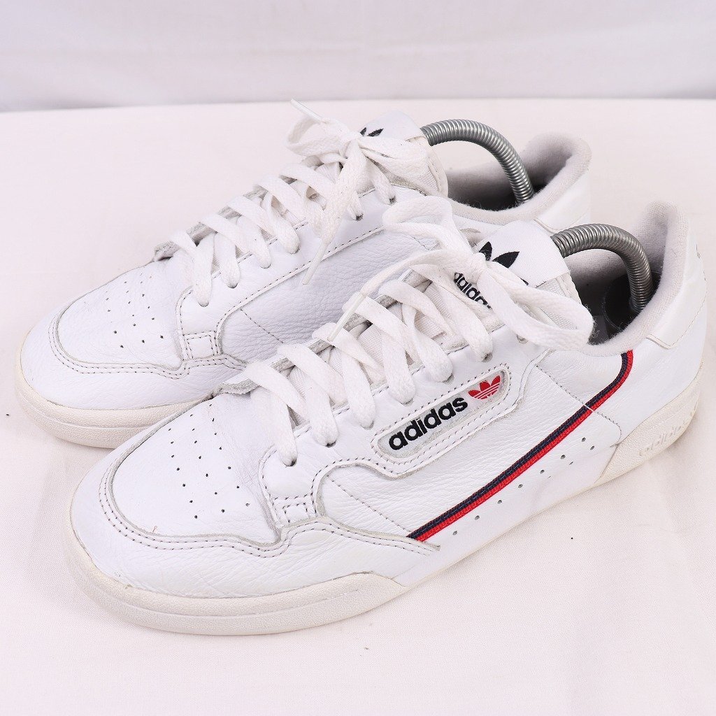 CONTINENTAL 80 26.5cm/adidas コンチネンタル 80 アディダス スニーカー 白 ホワイト 赤 紺 中古 古著 メンズ ad5594