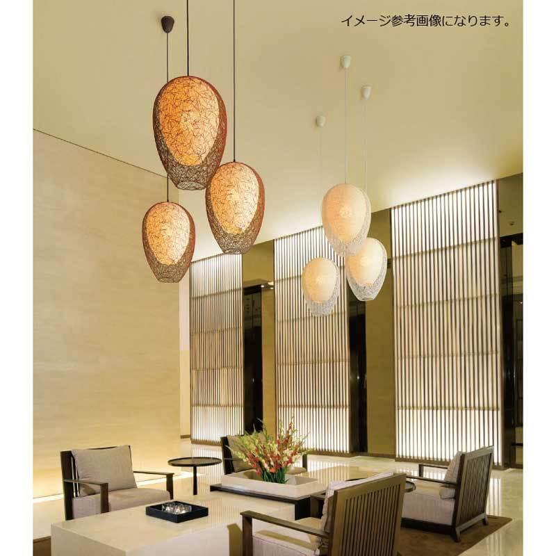 LAC☆超美品 未使用 ペンダントライト 照明 pendant Light 糸巻きシェード 中紅色 和風照明 検索:Cassina ACTUS alfrex BoConcept 2 AB0004