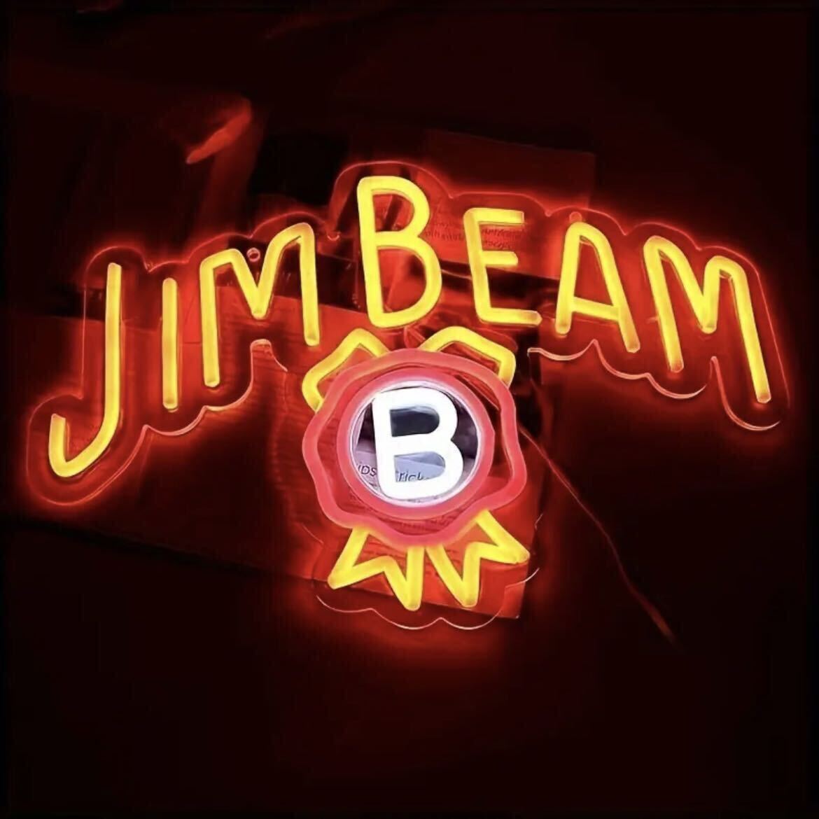 ビンテージ インテリアJIMBEAM ジムビーム ネオン菅 現状品 JIMBEAM LEDネオンサイン ネオン看板 3色 USB電源 アメリカン