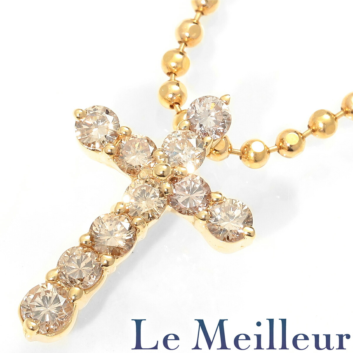 K18 0.5ctダイヤモンドペンダント/ネックレス ベネチアンチェーン（鑑別書付き）