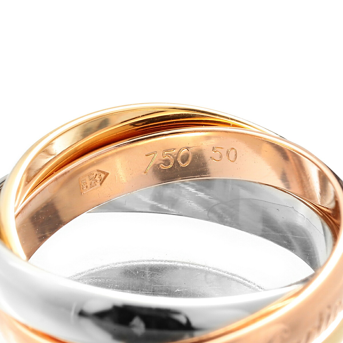 カルティエ トリニティ リング 指輪 K18 10號 Cartier 中古 プレラブド 返品OK