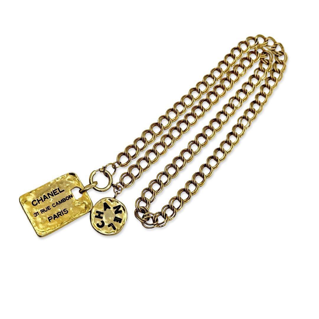 CHANEL シャネル カンボンプレート ヴィンテージ ロング CHANEL シャネル カンボンプレート ヴィンテージ ロング