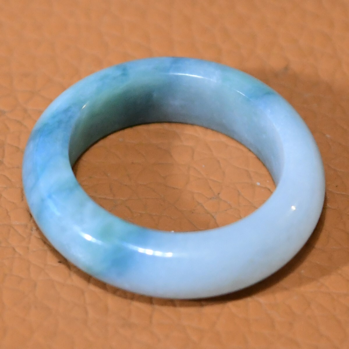 J1568 ヒスイ 翡翠 リング 指輪 14号 ミャンマー ジェイド ジェダイト 送料込_画像5