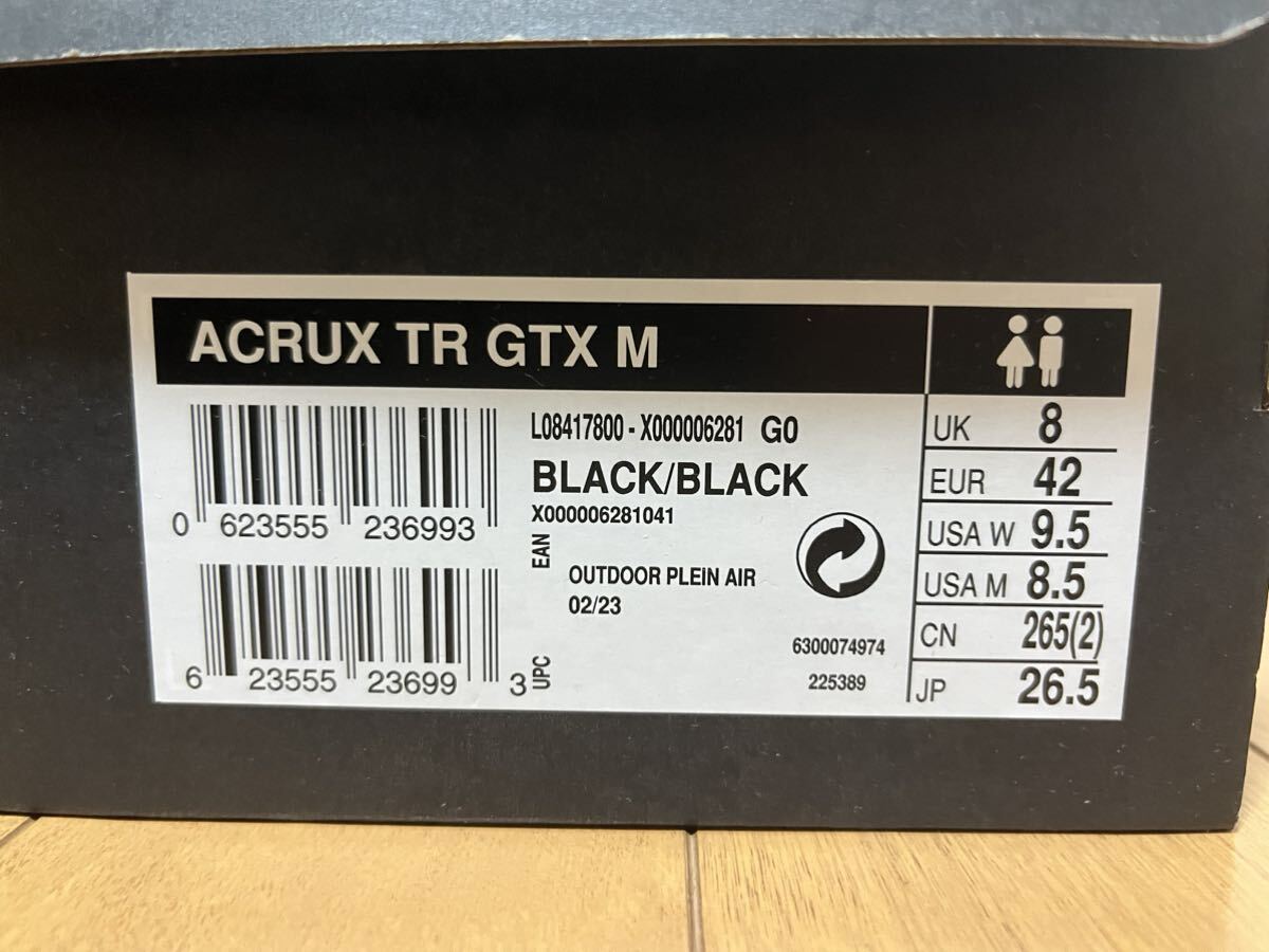 新品未使用★ARC'TERYX アークテリクス★ACRUX TR GTX M　UK8/JP26.5　ハイキング　トレッキング　シューズ　ゴアテックス　GORE-TEX