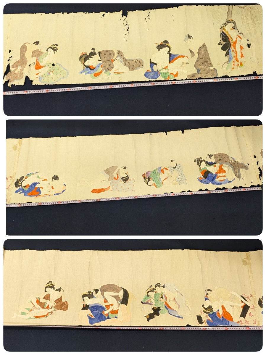 Yahoo!オークション - 日本画 肉筆 春画巻物 十二画 肉筆 枕絵 Yahoo!オークション - 日本画 肉筆 春画巻物 十二画 肉筆 枕絵