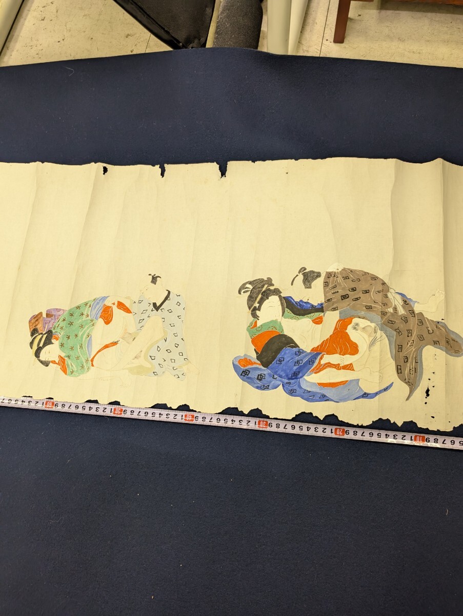 Yahoo!オークション - 日本画 肉筆 春画巻物 十二画 肉筆 枕絵 Yahoo!オークション - 日本画 肉筆 春画巻物 十二画 肉筆 枕絵