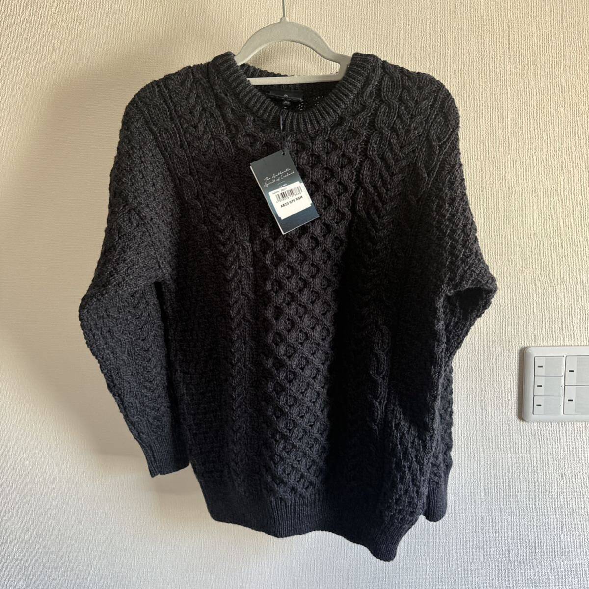 未使用　aran ニット　グレー　xs