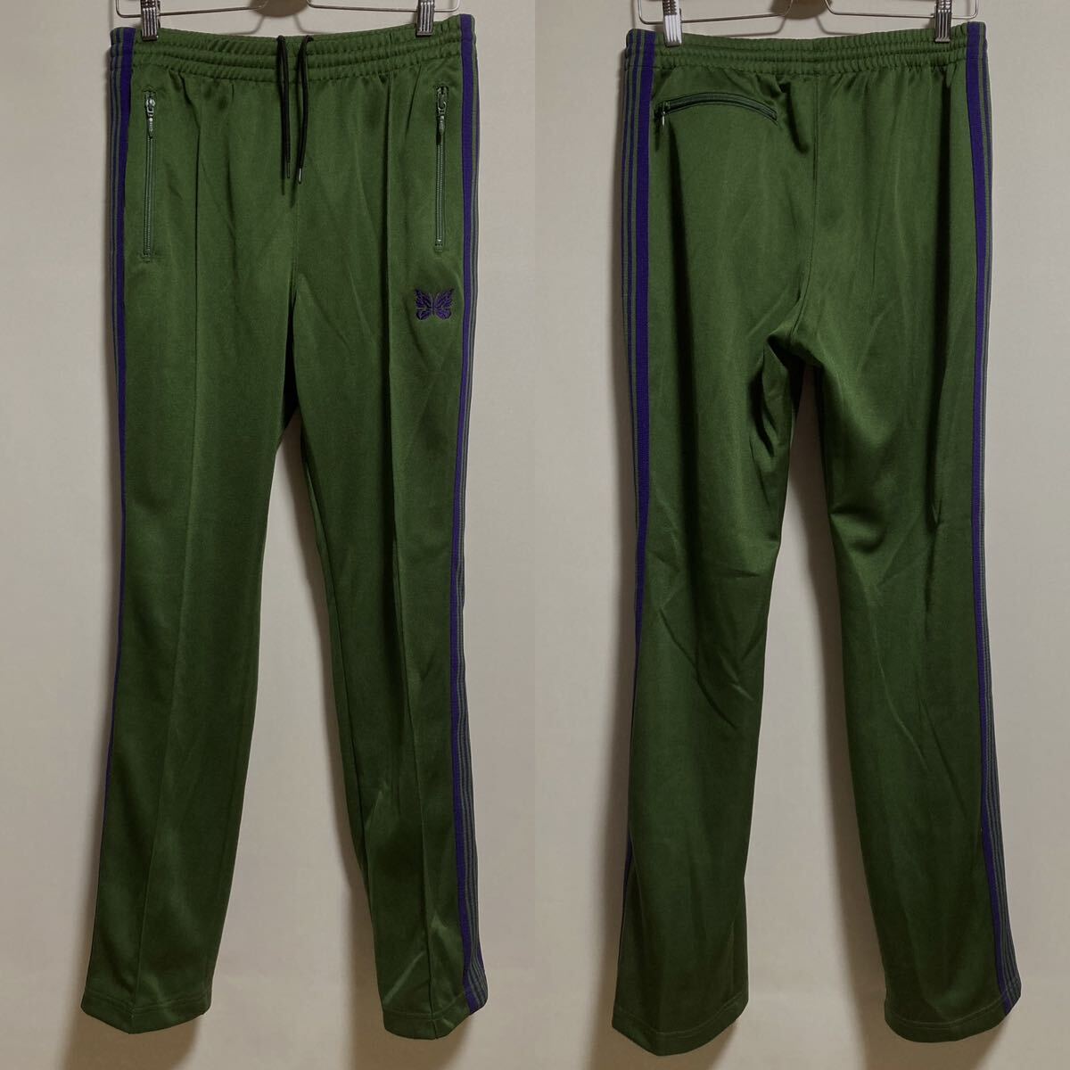 超美品 NEEDLES トラックパンツ IVY GREEN 2023年秋冬 NS247 超美品 NEEDLES トラックパンツ IVY GREEN 2023年秋冬 NS247